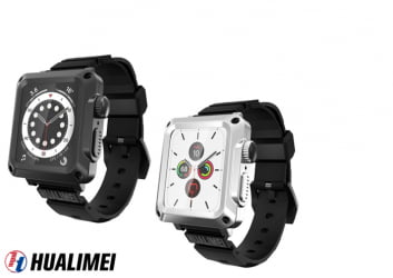 【新商品】二層構造で防滴、防塵、耐衝撃のApple Watch 44mm対応メタルケース 、シリコンバンドの2点セットが発売
