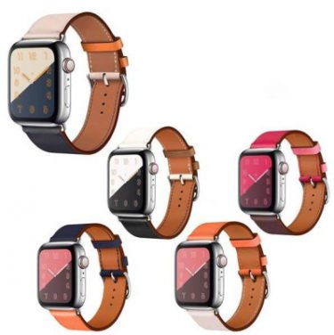 【新商品】カラフルな配色のApple Watch ツートンレザーバンドが発売