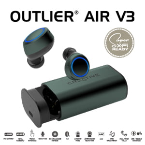 【新商品】完全ワイヤレス イヤホンOutlier Airシリーズの新モデル「Creative Outlier Air V3」が発売