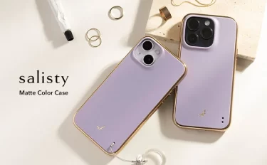 【新商品】「salisty」マットカラー耐衝撃ハードケースからiPhone14シリーズ新色パープル＆ディープパープルに合わせ、ラベンダー色が発売