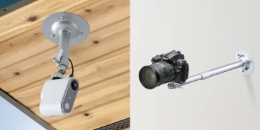 【新商品】 防犯カメラを天井や壁面に設置するカメラ用壁面スタンドが発売
