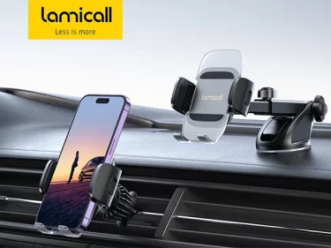 【新商品】吹き出し口とダッシュボードの両方に対応したLamicallが車載用スマホホルダーが発売
